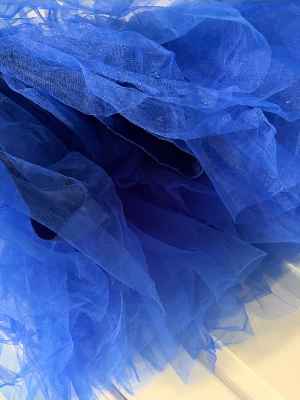 Amazon Royal Blue Layered Tulle A-Line Skirt - Picture 4 of 4